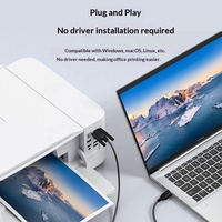 Kabel Transmisi Data USB 2.0 Port Persegi, Kabel Koneksi Data Printer Tipe A Male ke B Male dengan Sekrup