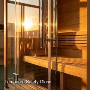 Sauna Infrarroja de Lujo Moderna de Alta Gama con Bancos Cómodos y <span class=keywords><strong>Calentador</strong></span> de Cristal de Carbono para Centros de Terapia - Product Image 3