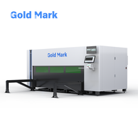 Découpeuse laser à fibre plate industrielle GOLDMARK à plateforme unique, avec ceinture de sécurité intégrée, pour tôles d'acier, de fer et d'alliage