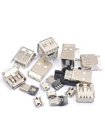 Conector USB Hembra RISYM Core, Interfaz Tipo-C, Puerto Cuadrado, Conector Micro Tipo A/B, Mini-USB, Cobre PA66