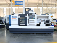 Tour à métaux CNC CK6136 d'occasion pour l'Allemagne, haute précision, état neuf, lit plat horizontal, prix compétitif, 220V GSK