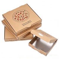 Boîtes à pizza en carton kraft brun octogonales personnalisées à bas prix, imprimées avec logo, 20 cm, 30 cm, 40 cm, 10, 14, 16, 18 pouces