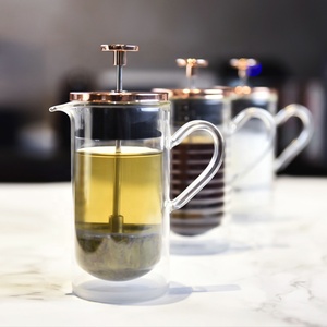 Vetro <span class=keywords><strong>Pyrex</strong></span> Stampa Francese Teiera Stampa Francese Logo Personalizzato Stampa Francese Caffè Pentola - Product Image 1