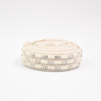 Ruban de couture en coton de 3,5 cm pour la décoration de sandales avec strass, ruban semi-accessoire, tissage jacquard, dessus de chaussure pour sandales