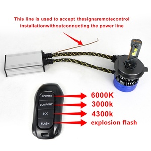 K68 Five <b>Leaf</b> Grass With Dual Remote Control Internal Drive 9005 9006 9012 Fog Headlights Bulb for Car <b>Light</b> Accessories - Product Image 5