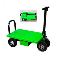 Chariot électrique à batterie 1000W, capacité de charge maximale 500 kg, chariot à plateau plat pour le transport de briques, petit chariot de travail à plateau plat