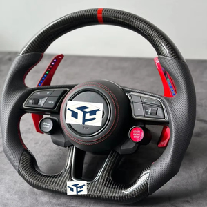Volante de Fibra de Carbono Personalizado Compatible con Audi A1 A3 A4 A5 A6 A7 RS R8 <span class=keywords><strong>RS3</strong></span> C7 Q5 Q7 S3 8V B8 B9 S4 Q3 Q8 TT - Product Image 1