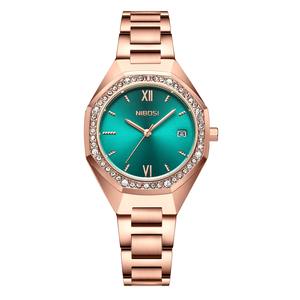Drioshipping, marca de lujo, relojes de cuarzo para mujer, reloj de cristal de diamante para mujer, función Solar de acero inoxidable embalado en caja - Product Image 1