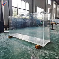 Réservoirs de poissons en fibre de verre, décoration de corail transparent, piscine agricole acrylique