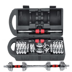 Ensemble d'haltères réglables en fonte électrolytique KWO Fitness Training Manufacturer, avec étui de transport flexible et sélectif - Product Image 1