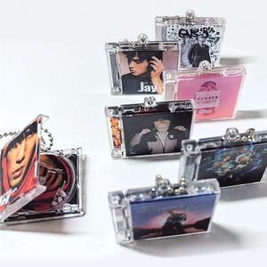 Wholesale High Quality Lightweight Fashionable for <b>Box</b> Keychain DVD <b>Holder</b> <b>Key</b> Ring Custom Logo Acrylic Blank Mini Album Idol - Product Image 4