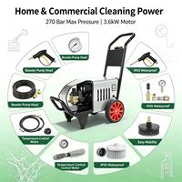 Hidrolavadora de Alta Eficiencia y Gran Potencia con Cabezal de Bomba Reforzado, 3.4KW 220V, Herramienta de Limpieza Doméstica y Comercial