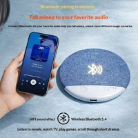 Haut-parleur mini ultra-fin sans fil 5.3 avec batterie intégrée, bruit blanc et son surround 360° pour le sommeil