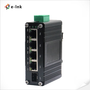 Mini công nghiệp 4 cổng 10/100/1000Mbps 802.3at PoE + 1 cổng 100/1000X SFP 10Gbps QoS Ethernet chuyển đổi 12 ~ 48VDC Điện áp Booster - Product Image 2