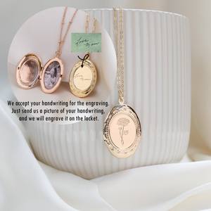 Moda 18K chapado en oro de acero inoxidable impermeable joyería de flores de <span class=keywords><strong>nacimiento</strong></span> 12 meses collar con colgante de flor de <span class=keywords><strong>nacimiento</strong></span> - Product Image 2