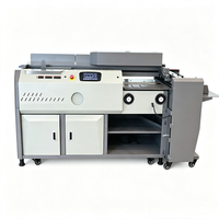 HT-9+S490E Alimentador Automático de Cubiertas, Máquina Encuadernadora Automática con Pegamento Térmico para Tamaños A4 y A3