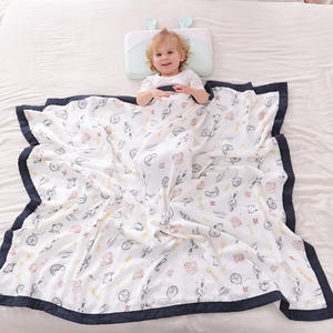 <strong>Children's</strong> Adult Bamboo Cotton 4-layer 6-layer Thin Air-conditioned Room <strong>Quilt</strong> 150x200cm Kindergarten Use - Product Image 4