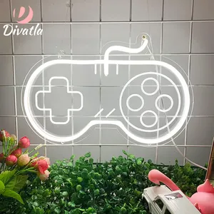 DIVATLA personalizzazione semplicità Controller di gioco sala di intrattenimento personalizzata decorazione per interni insegne al Neon a luce acrilica