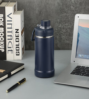 Bouteille d'eau thermos à double paroi de 750 ml, à large ouverture, en acier inoxydable, isolée sous vide