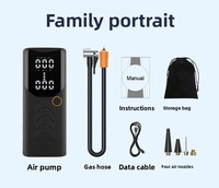 Compresseur d'air portable sans fil 120W 6000mAh pour pneus de voiture, 150 PSI, avec manomètre numérique et écran LED, boîtier en ABS