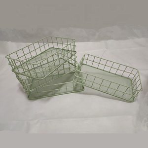 2023 Hot Wholesale Light Green Powder Coated Eco-Friendly Counter Metal <strong>Wire</strong> <strong>Basket</strong> for Kitchen Use - Product Image 4