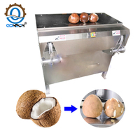 QDMECH Machine industrielle à décortiquer la noix de coco, réglable et facile à utiliser, pour l'écorçage et le pelage de la noix de coco