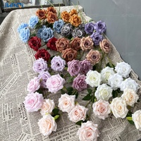 Ventes chaudes, haute qualité, roses artificielles colorées, plantes et fleurs artificielles personnalisées, fleurs artificielles, décoration de mariage