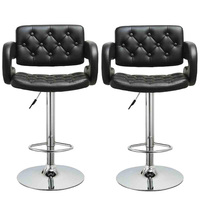 Tabouret de Bar pivotant moderne en cuir rembourré, tabouret de Bar de comptoir de hauteur
