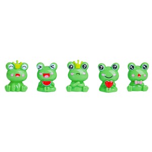 Figurines de grenouilles miniatures en résine Lanshuo, décorations d'animaux de dessin animé, décoration d'intérieur, accessoires artistiques pour bijoux DIY - Product Image 5