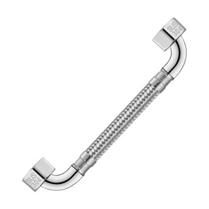 Manguera flexible trenzada de acero inoxidable 304 de 1/2 pulgada de diámetro interior con codo para calentador de agua, válvula angular para inodoro, agua fría y caliente - Product Image 1