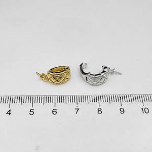 31188DIY Accessoires en perles Pendentif en argent S925 avec perles de 9-13 mm Support vide en or blanc Collier en jade tendance Matériau principal Or - Product Image 4