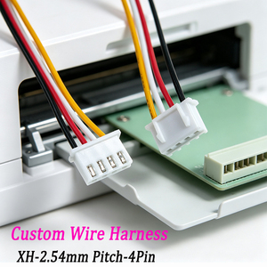Kabel Rakitan JST XHP-4 Single End Berkualitas Tinggi 2.54mm 4Pin dengan Konektor Pengunci untuk Baterai Robot dan Peralatan Medis - Product Image 1
