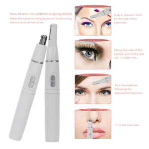 Kemei 2019 — tondeuse à cheveux 2 en 1 pour hommes et femmes, Mini outil de rasage Facial, épilateur pour sourcils, nez, jambes, pince à cheveux, c2 824, Top quality - Product Image 3