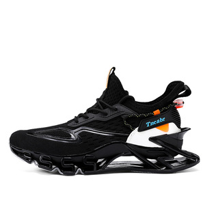 Calzado deportivo tejido de alta calidad para uso casual, zapatillas de running para hombre con amortiguación y absorción de impactos, disponible al por mayor. - Product Image 1