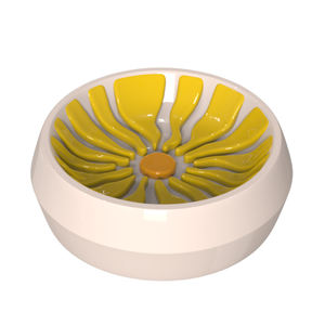 批发现代陶瓷宠物碗，带花卉内纹设计，OEM 设计师设计的狗和猫碗，适用于高级宠物品牌定制 - Product Image 1