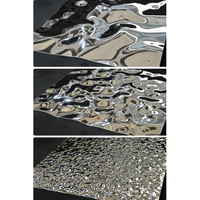 Livraison DDP porte-à-porte aux États-Unis, tôle d'acier inoxydable 304 316 effet miroir ondulé 4x8FT pour la décoration d'ascenseurs d'hôtel