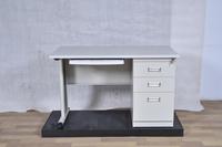 Bureau d'ordinateur en acier avec plusieurs styles au choix, plateau en MDF, tiroirs et support pour clavier et unité centrale