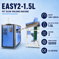Machine de fabrication de bouteilles d'eau 1,5 L, 2 cavités, soufflage automatique PET, 1800 BPH, ligne d'emballage de boissons compacte de niveau d'entrée, OEM