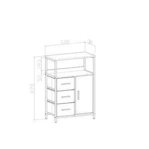 Living Room Display Cabinet Three-drawer Chest Living Room Cabinets