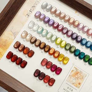 AILANUO 36 Colors Chrome <b>Cat</b> Eye Gel Polish Set Non Wipe <b>Cat</b> Eye <b>Top</b> Coat Gel Nail Polish TPO/Hema Free OEM ODM Nails - Product Image 5