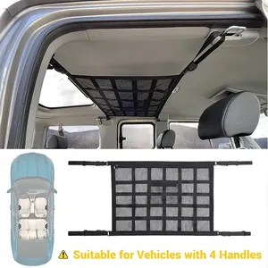 TMST Y0200 Organisateur de <span class=keywords><strong>rangement</strong></span> de toit de voiture suspendu en polyester, <span class=keywords><strong>filet</strong></span> de chargement de plafond automobile, poche, accessoires de <span class=keywords><strong>camping</strong></span> en voiture - Product Image 3