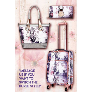 Blossomz 3PC Set Tote + Travel Carry on Bags [BBL6999-9018-WA] - Product Image 2