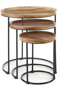 Table basse classique moderne en bois avec pieds en aluminium pour salle à manger, maison ou cuisine, meubles de salon - Product Image 2