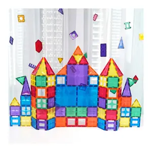 MNTL DIY Assembly Colorful 108pcs Castle Magnetic Tiles Block Kids Educational Montessori Toys With ASTM/CPSIA Certificate