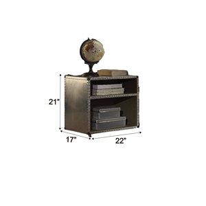 Mesa de Noche de Aluminio Brancaster con Puerto USB y Estante de Almacenamiento - Product Image 2