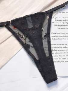 Nuovo Set di Lingerie Sexy in Stile Europeo e Americano per Donne, <span class=keywords><strong>Intimo</strong></span> Trasparente con Stampa Floreale e Perizoma - Product Image 5