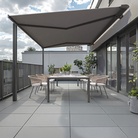 Auvent rétractable de luxe à télécommande, idéal pour piscine et balcon, protection intelligente contre la pluie et le soleil – Vente chaude