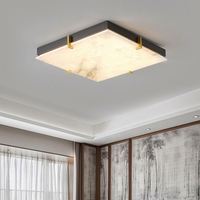Lampes en laiton LED minimalistes modernes nordiques, marbre espagnol, design de luminaire de plafond pour restaurant et salon