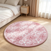 Moderner, multifunktionaler, rutschfester, maschinell gefertigter Teppich aus extra dickem Korallenvelours mit Blumenmuster für das Büro