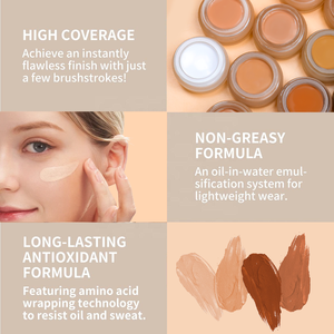 Maquillage Naturel Imperméable Multi Couleurs Couverture Complète Contour Fond de Teint Crème Correcteur Haute Définition de Marque Privée - Product Image 4